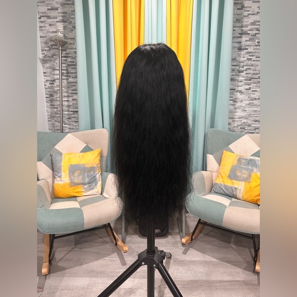SILKY STRAIGHT 13X4 FRONTAL UNDETECTABLE HD LACE LONG WIG 100% HUMAN HAIR - Picture 12 of 12